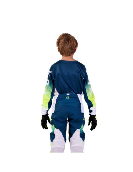 Maillot cross enfant Fox 2024 180 Flora - Dark Indigo Bleu