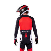 Maillot cross Fox 2024 Flexair Honda - Noir Blanc 2