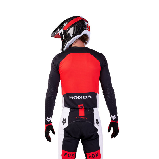 Maillot cross Fox 2024 Flexair Honda - Noir Blanc