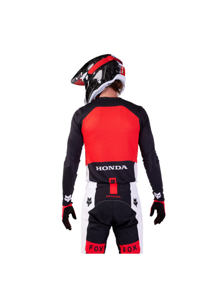 Maillot cross Fox 2024 Flexair Honda - Noir Blanc