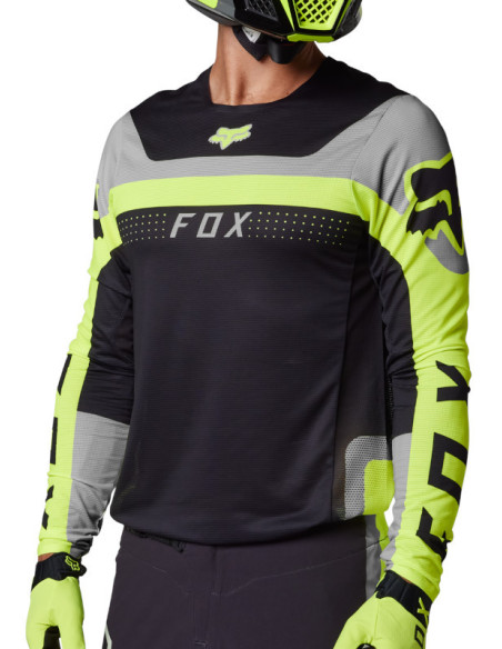 Maillot cross Fox 2023 Flexair Efekt - Jaune Fluo