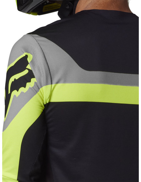 Maillot cross Fox 2023 Flexair Efekt - Jaune Fluo