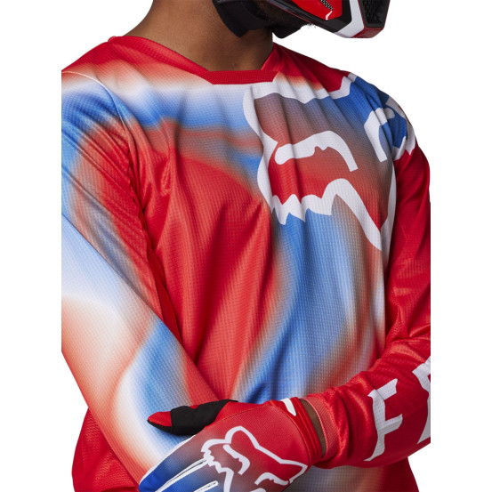 Maillot cross Fox 2023 180 TOXSYK - Rouge Fluo