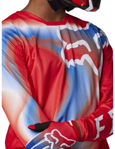 Maillot cross Fox 2023 180 TOXSYK - Rouge Fluo