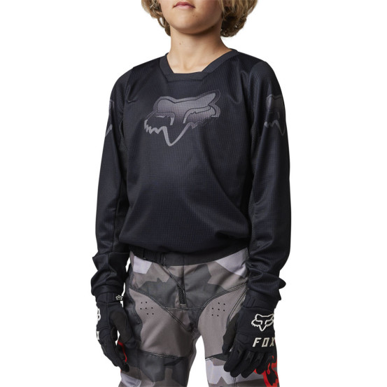 Maillot cross enfant Fox 2023 180 Blackout - Noir