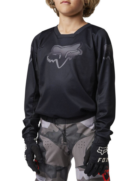 Maillot cross enfant Fox 2023 180 Blackout - Noir