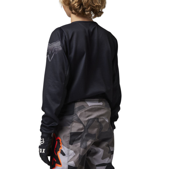 Maillot cross enfant Fox 2023 180 Blackout - Noir