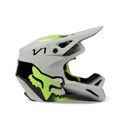 Casque cross enfant Fox 2023 V1 TOXSYK - Steel Gris