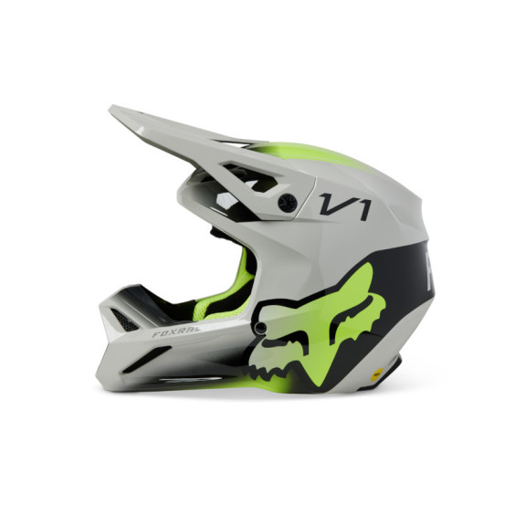 Casque cross enfant Fox 2023 V1 TOXSYK - Steel Gris