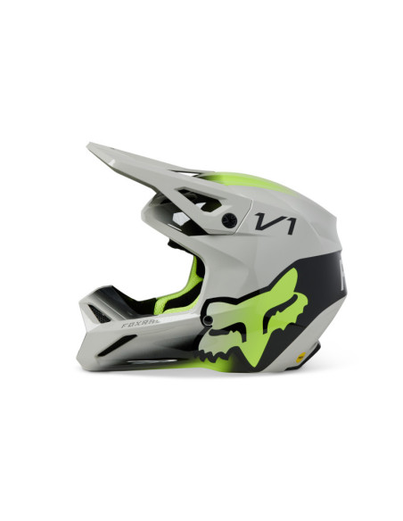 Casque cross enfant Fox 2023 V1 TOXSYK - Steel Gris