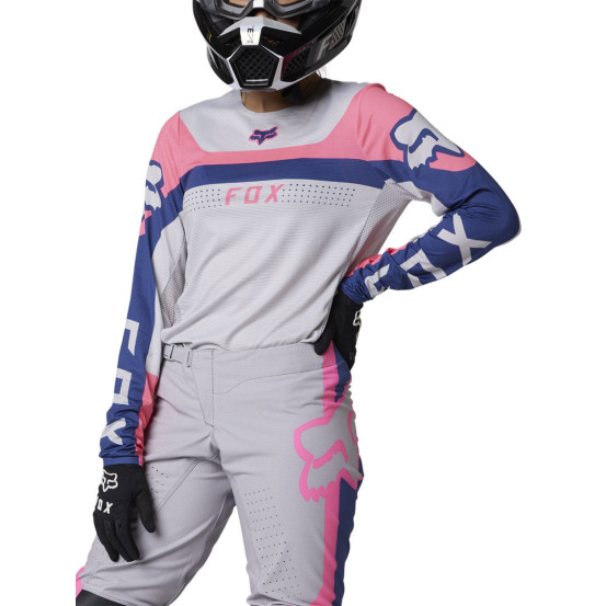 Maillot cross femme Fox 2023 Flexair Efekt - Violet Rose