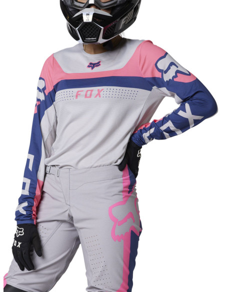 Maillot cross femme Fox 2023 Flexair Efekt - Violet Rose