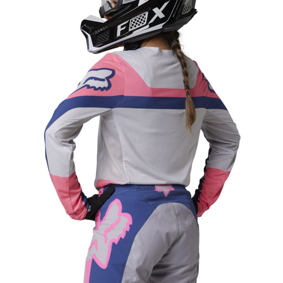 Maillot cross femme Fox 2023 Flexair Efekt - Violet Rose