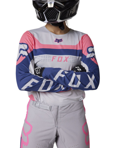 Maillot cross femme Fox 2023 Flexair Efekt - Violet Rose