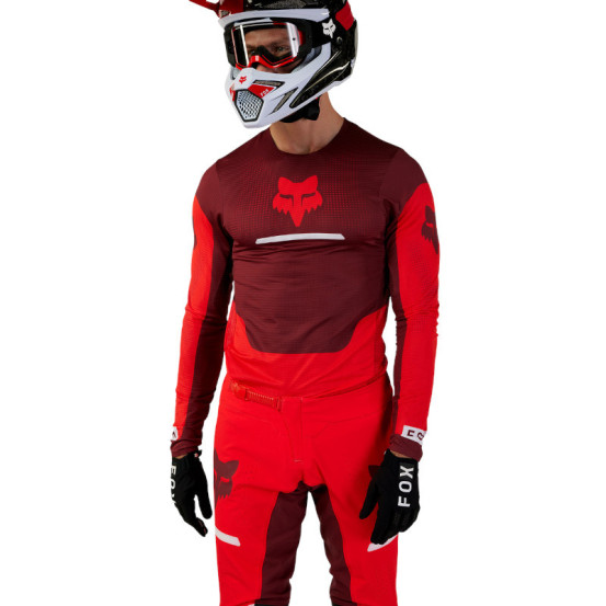 Maillot cross Fox 2024 Flexair Optical - Rouge Fluo