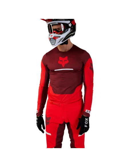 Maillot cross Fox 2024 Flexair Optical - Rouge Fluo
