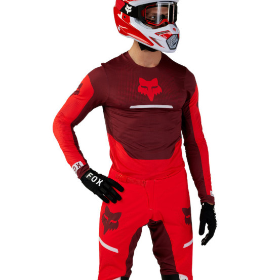 Maillot cross Fox 2024 Flexair Optical - Rouge Fluo