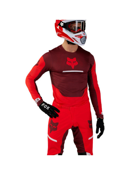 Maillot cross Fox 2024 Flexair Optical - Rouge Fluo