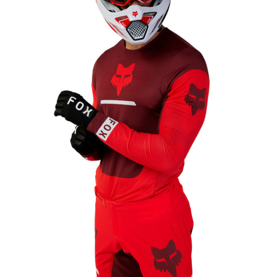 Maillot cross Fox 2024 Flexair Optical - Rouge Fluo