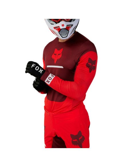 Maillot cross Fox 2024 Flexair Optical - Rouge Fluo