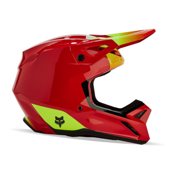 Casque cross enfant Fox 2024 V1 Ballast - Rouge Fluo