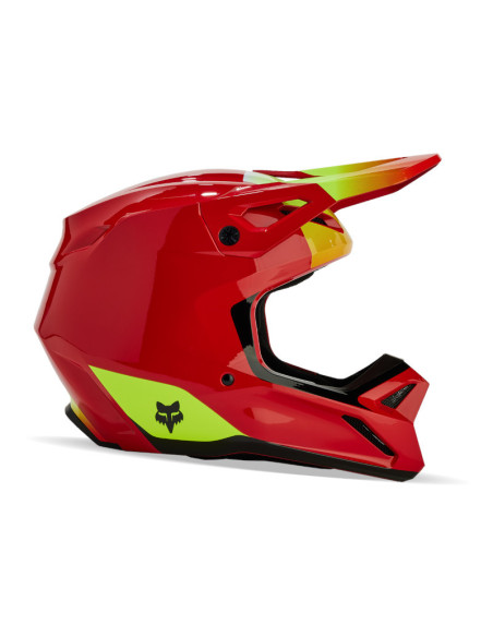 Casque cross enfant Fox 2024 V1 Ballast - Rouge Fluo