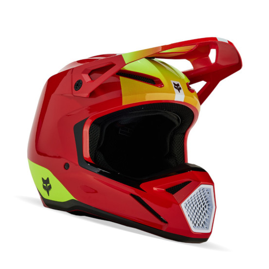 Casque cross enfant Fox 2024 V1 Ballast - Rouge Fluo