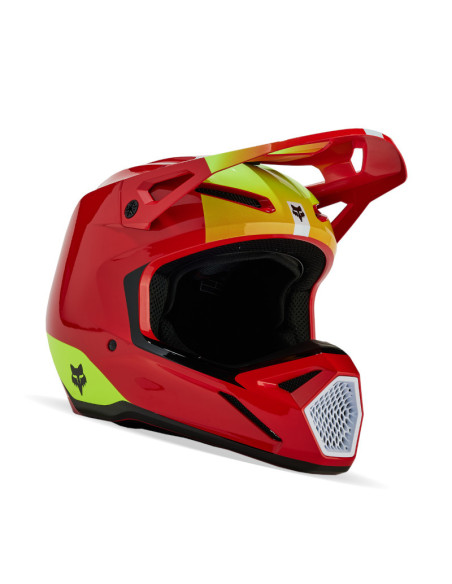 Casque cross enfant Fox 2024 V1 Ballast - Rouge Fluo