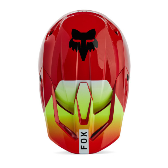 Casque cross enfant Fox 2024 V1 Ballast - Rouge Fluo