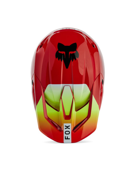 Casque cross enfant Fox 2024 V1 Ballast - Rouge Fluo