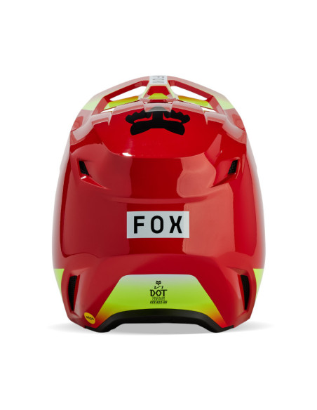 Casque cross enfant Fox 2024 V1 Ballast - Rouge Fluo