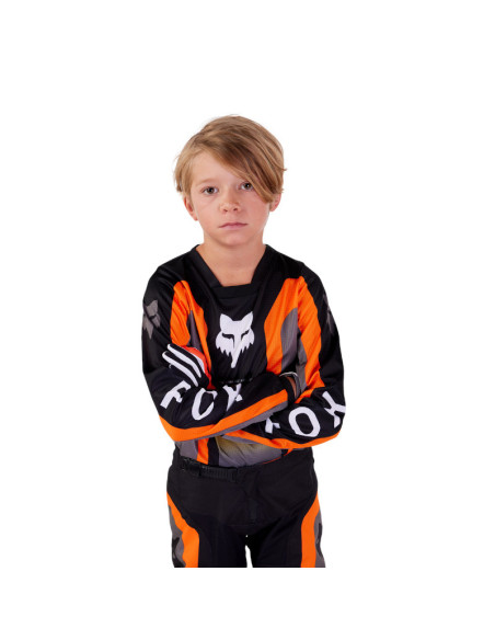 Maillot cross enfant Fox 2024 180 Ballast - Noir Gris
