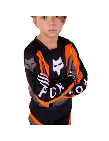 Maillot cross enfant Fox 2024 180 Ballast - Noir Gris