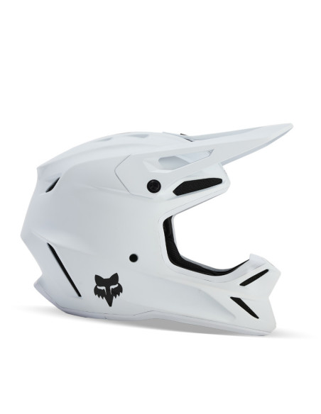 Casque cross enfant Fox V3 Solid - Blanc Mat