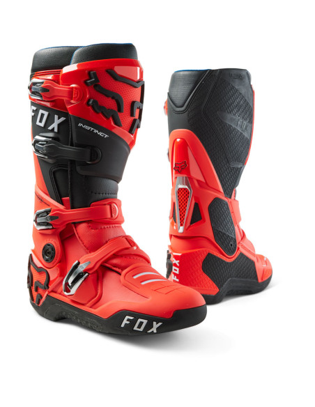 Bottes cross Fox Instinct 2.0 - Rouge Fluo