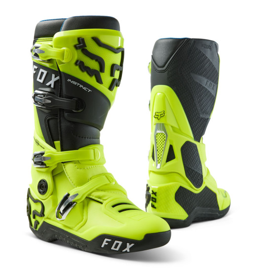 Bottes cross Fox Instinct - Jaune Fluo