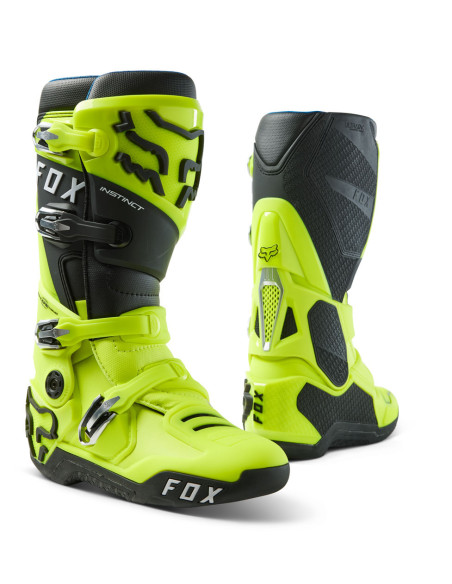 Bottes cross Fox Instinct - Jaune Fluo