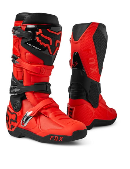 Bottes cross Fox Motion - Rouge Fluo