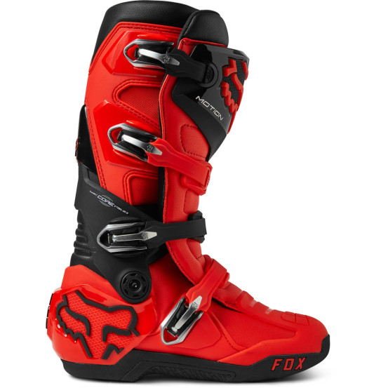 Bottes cross Fox Motion - Rouge Fluo