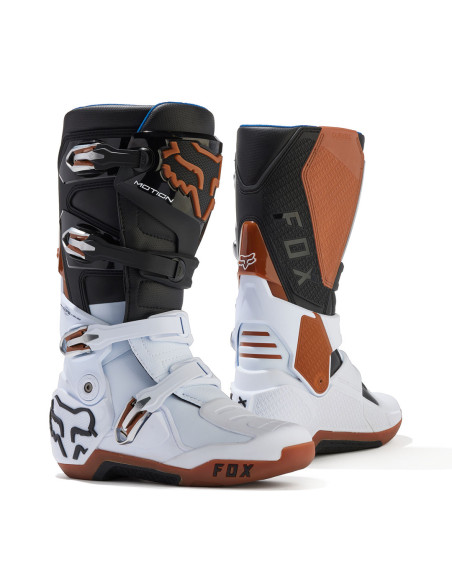 Bottes cross Fox 2024 Motion - Noir Blanc Or