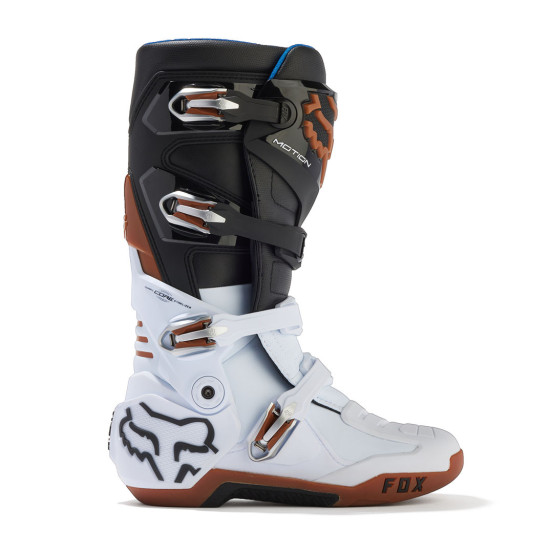 Bottes cross Fox 2024 Motion - Noir Blanc Or