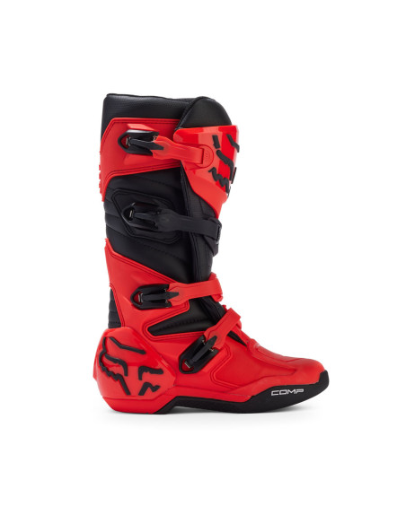 Bottes cross enfant Fox 2024 Comp - Rouge Fluo