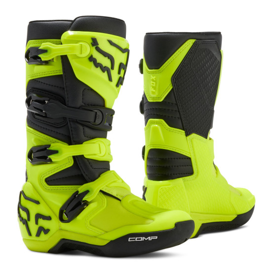 Bottes cross enfant Fox 2024 Comp - Jaune Fluo