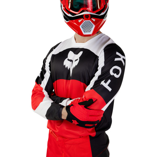 Maillot cross Fox 2024 180 Nitro - Rouge Fluo