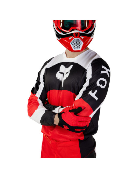 Maillot cross Fox 2024 180 Nitro - Rouge Fluo