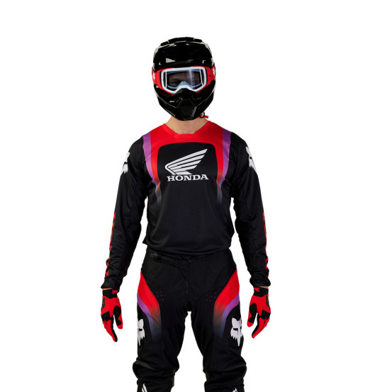 Maillot cross Fox 2024 180 Honda - Noir Rouge Violet