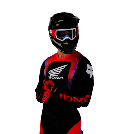 Maillot cross Fox 2024 180 Honda - Noir Rouge Violet
