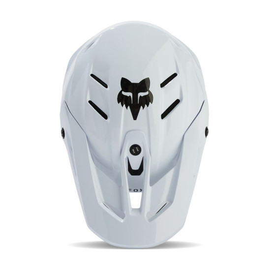 Casque cross Fox 2024 V3 RS Carbon Solid - Blanc