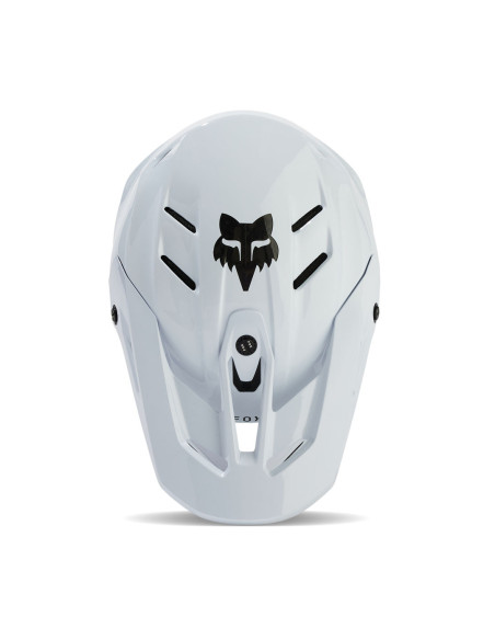 Casque cross Fox 2024 V3 RS Carbon Solid - Blanc