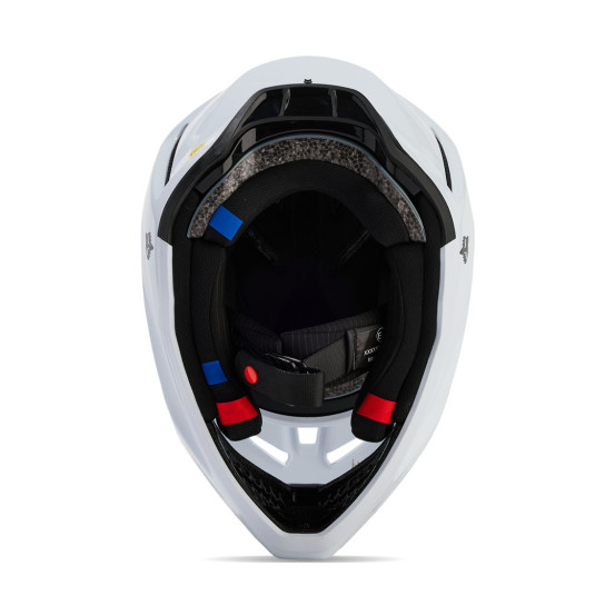 Casque cross Fox 2024 V3 RS Carbon Solid - Blanc